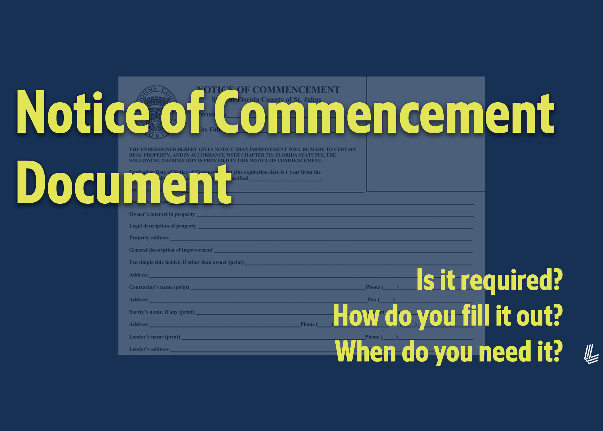 graphic of a notice of commencement